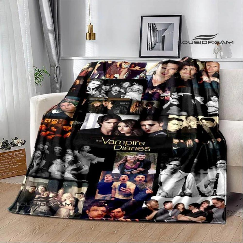 Soft Funny Throw Blanket The Vampire Diaries Damon Salvatore Printed Blanket Warm Flannel Blankets And Comfortable Blanket Bed Linings Birthday Gift