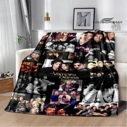 Soft Funny Throw Blanket The Vampire Diaries Damon Salvatore Printed Blanket Warm Flannel Blankets And Comfortable Blanket Bed Linings Birthday Gift