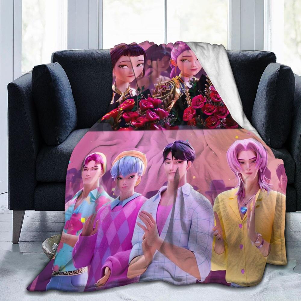 K-Pop Demon Hunter Blanket Throw Bedding Room Decor Flannel Blankets For Bed Sofa