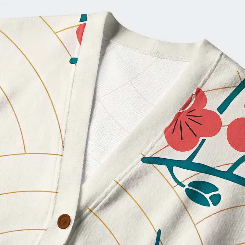 Tokyo-Tiger Blossom Wave Ugly Cardigan Sweater