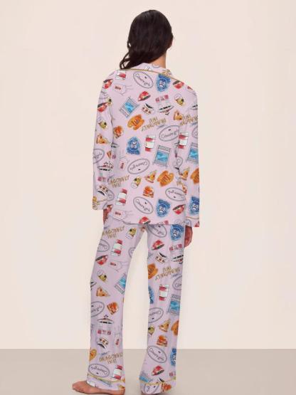 Autumn Winter Women's Pajamas Set, Gilmore Girls Comfortable Sleepwear, Cute Elegant Long Sleeve Pants Two-Piece