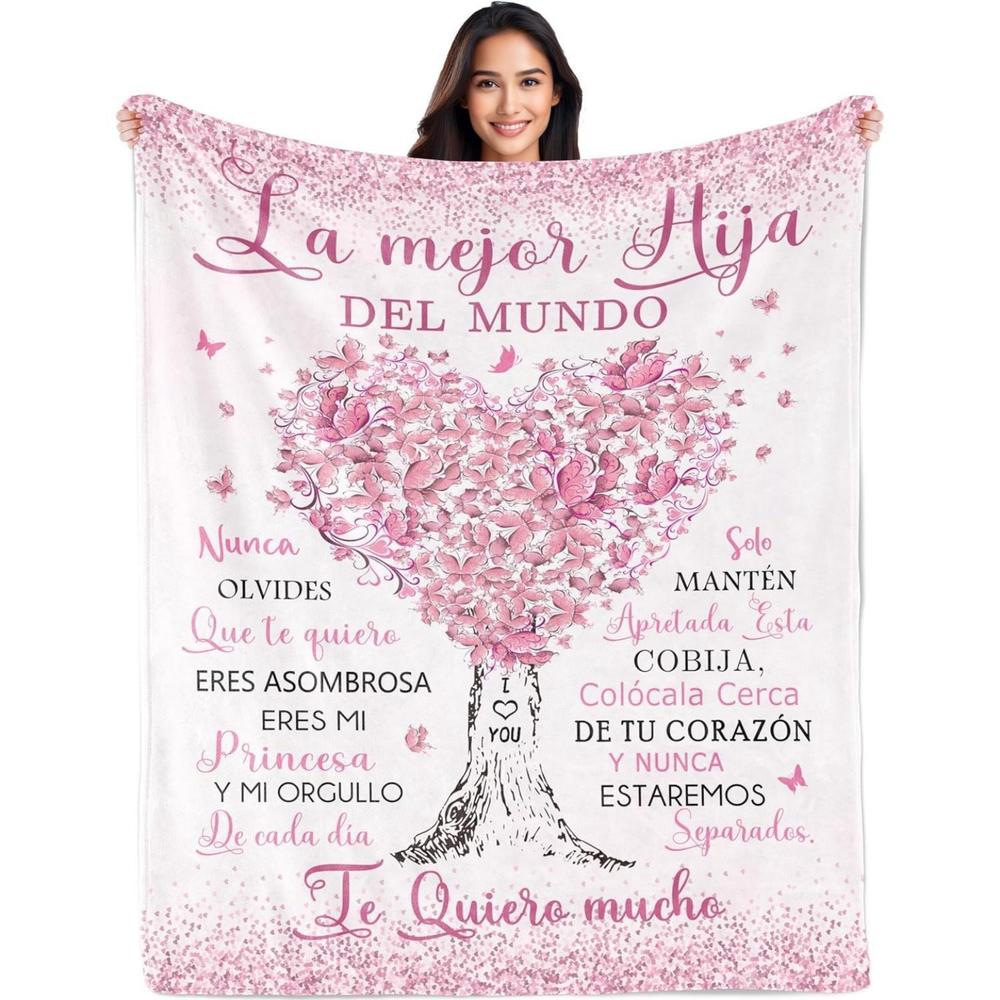 Soft Funny Throw Blanket Regalos Para Mama,Mexican Mom Gifts,Regalos Para Mama En Espa帽ol,Gifts For Mom In Spanish,The Best Mom Gifts Blanket,Mom Birthday Gifts,Mama Gifts,Mom Gifts From Daughters/Son