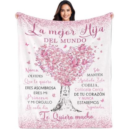 Soft Funny Throw Blanket Regalos Para Mama,Mexican Mom Gifts,Regalos Para Mama En Espa帽ol,Gifts For Mom In Spanish,The Best Mom Gifts Blanket,Mom Birthday Gifts,Mama Gifts,Mom Gifts From Daughters/Son