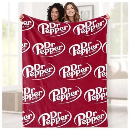 Soft Funny Throw Blanket Flannel Versatile For Sofa,Bed,Office,Camping Cozy Nap Blanket With Dr. Pepper