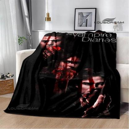 Soft Funny Throw Blanket The Vampire Diaries Damon Salvatore Printed Blanket Warm Flannel Blankets And Comfortable Blanket Bed Linings Birthday Gift