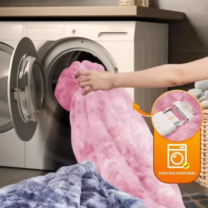 Print-aura® Electric Heated Blanket – 6 Heat Settings, Flannel Sherpa, Machine Washable, Auto-Off, Cozy Full-Body Warmth for Winter