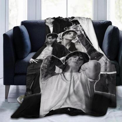 Soft Funny Throw Blanket Cute Blanket Jungkooks Throw Flannel Blankets For Bed Sofa Couch Living Room Warm Fleece Air Conditioner Quilt Gifts
