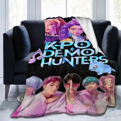 K-Pop Demon Hunter Blanket Throw Bedding Room Decor Flannel Blankets For Bed Sofa
