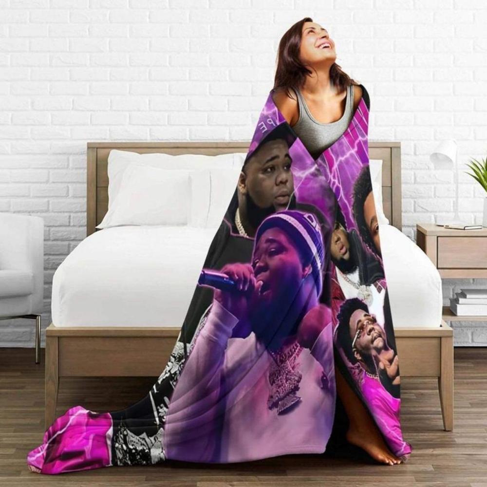 Soft Funny Throw Blanket Rod Wave Flannel American Blankets Lightweight Warm Blanket Plush Air Conditioned For Teen Couch Bed Sofa Living Room Chair