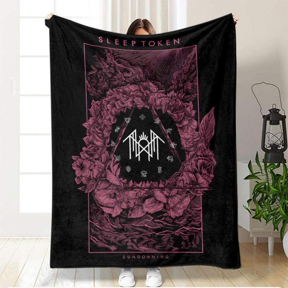 Soft Funny Throw Blanket Sleep Token Pattern Flannel Blanket,Warm,Air-Conditioned Room Warm Nap Blanket For Home & Office,Mother'S Day Gifts