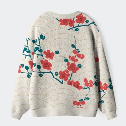 Tokyo-Tiger Blossom Wave Ugly Cardigan Sweater