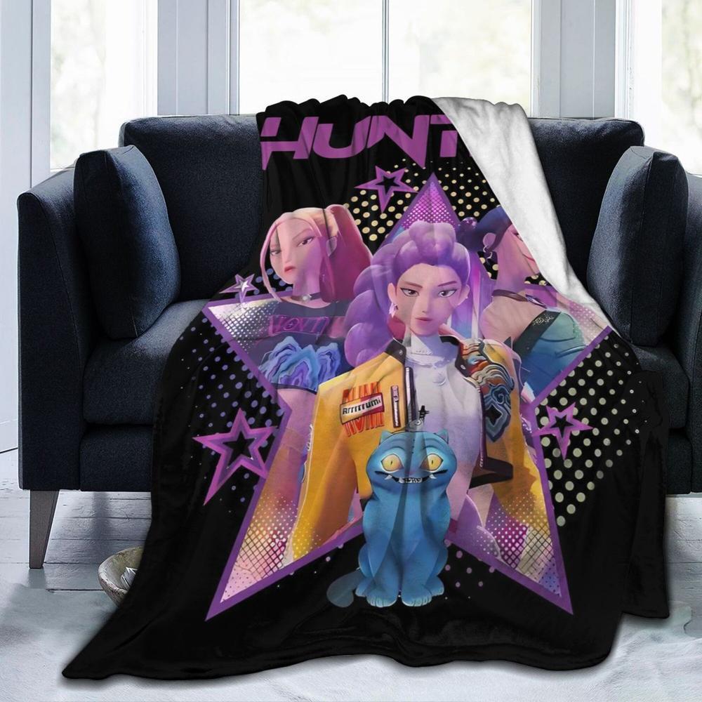 K-Pop Demon Hunter Blanket Throw Bedding Room Decor Flannel Blankets For Bed Sofa