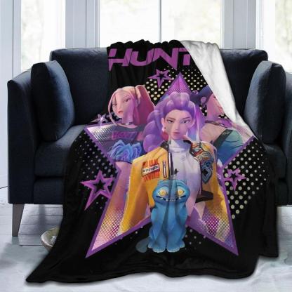 K-Pop Demon Hunter Blanket Throw Bedding Room Decor Flannel Blankets For Bed Sofa