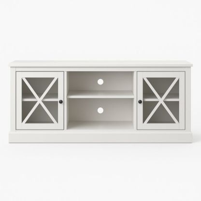 TV-meubel rechthoekig MDF 140x40x60 cm wit-Aurorafeliz