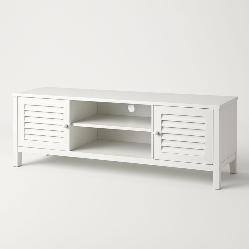 Witte TV-meubel hout 140x40x50cm-Aurorafeliz