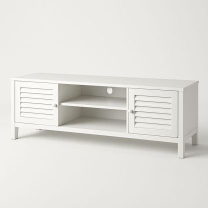 Witte TV-meubel hout 140x40x50cm-Aurorafeliz