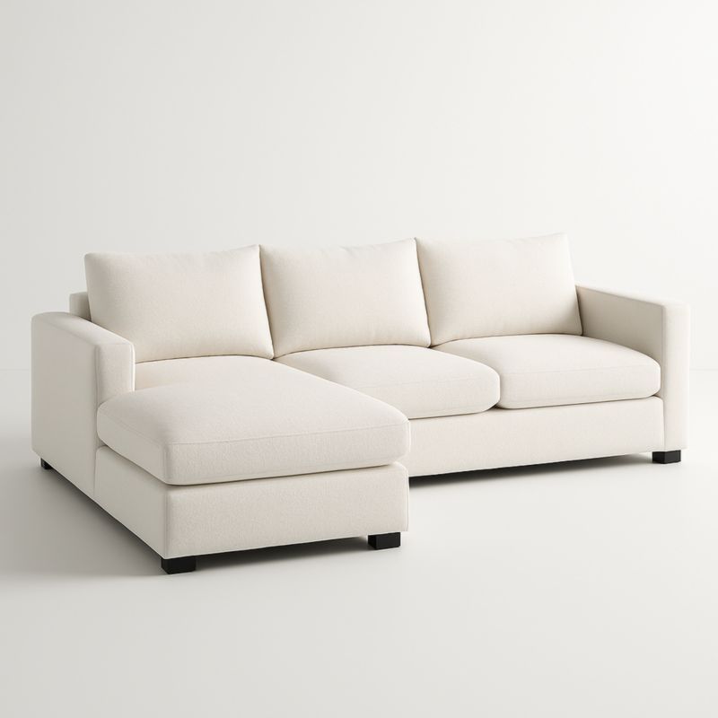 Hoekbank L-vormig Polyester Hout 280x170x85 cm Wit-Aurorafeliz