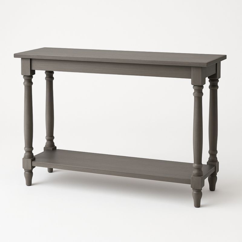 Houten console tafel rechthoekig grijs 120x40x80 cm-Aurorafeliz