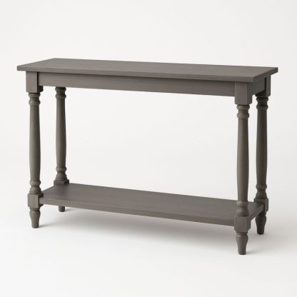 Houten console tafel rechthoekig grijs 120x40x80 cm-Aurorafeliz