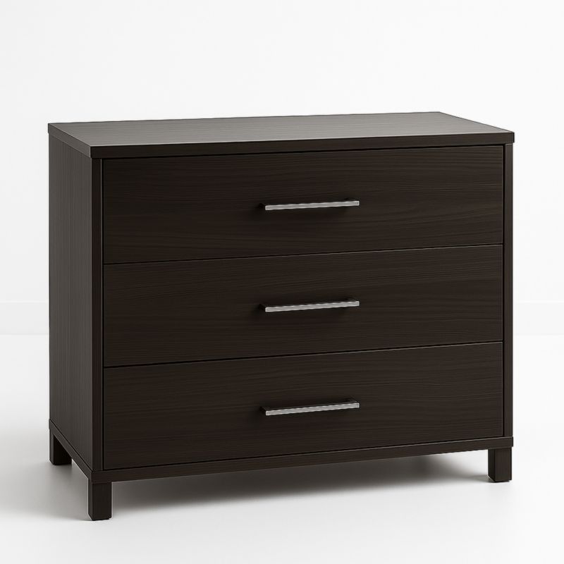 Ladekast Houtstructuur Spaanplaat 3 Lades Bruin 80x40x78 cm-Aurorafeliz