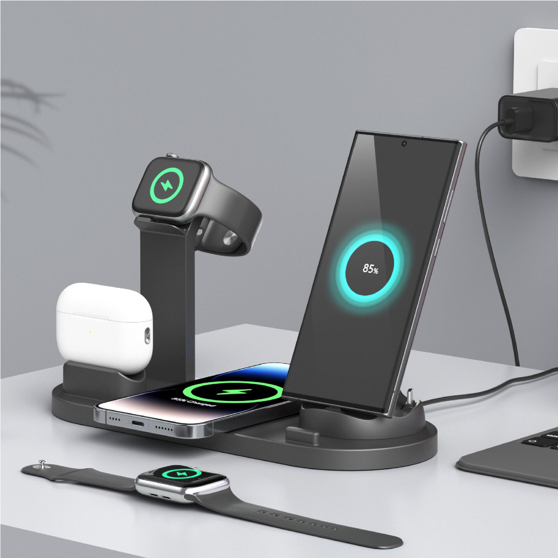 Multifunctional 6-in-1 Wireless Charger