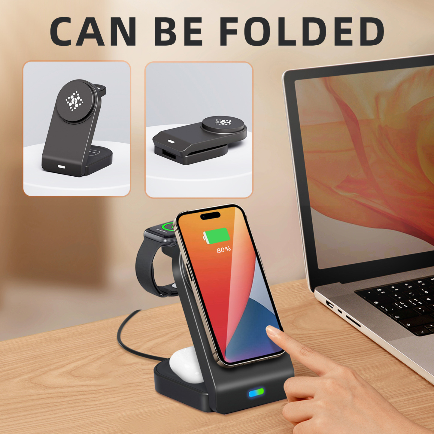 New three in one magnetic wireless charger