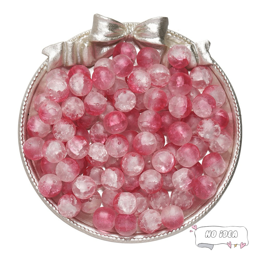 10mm Glass Beads for Jewelry Making - 50pcs Macrame Beads with 1.5mm Hole, DIY Craft Beads for Bracelets & Charms
