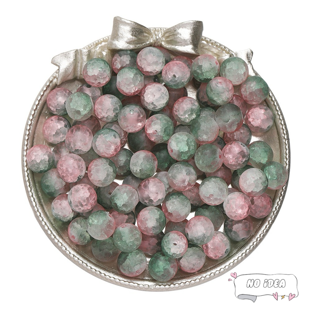 10mm Glass Beads for Jewelry Making - 50pcs Macrame Beads with 1.5mm Hole, DIY Craft Beads for Bracelets & Charms