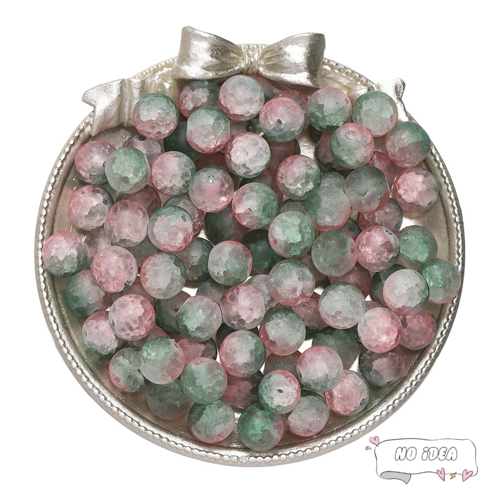 10mm Glass Beads for Jewelry Making - 50pcs Macrame Beads with 1.5mm Hole, DIY Craft Beads for Bracelets & Charms