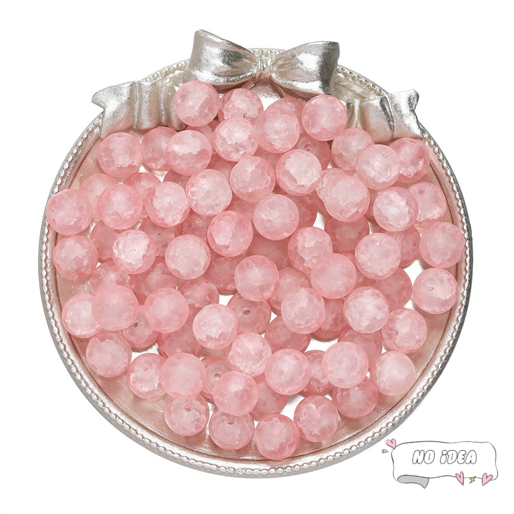 10mm Glass Beads for Jewelry Making - 50pcs Macrame Beads with 1.5mm Hole, DIY Craft Beads for Bracelets & Charms