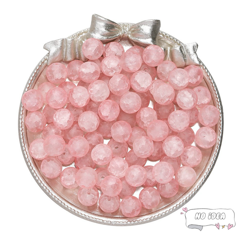 10mm Glass Beads for Jewelry Making - 50pcs Macrame Beads with 1.5mm Hole, DIY Craft Beads for Bracelets & Charms