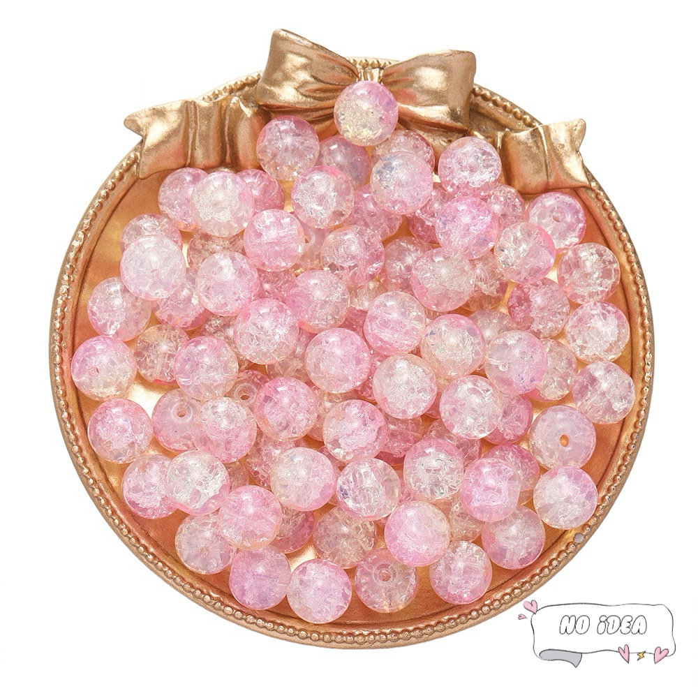 10mm Glass Beads for Jewelry Making - 50pcs Macrame Beads with 1.5mm Hole, DIY Craft Beads for Bracelets & Charms