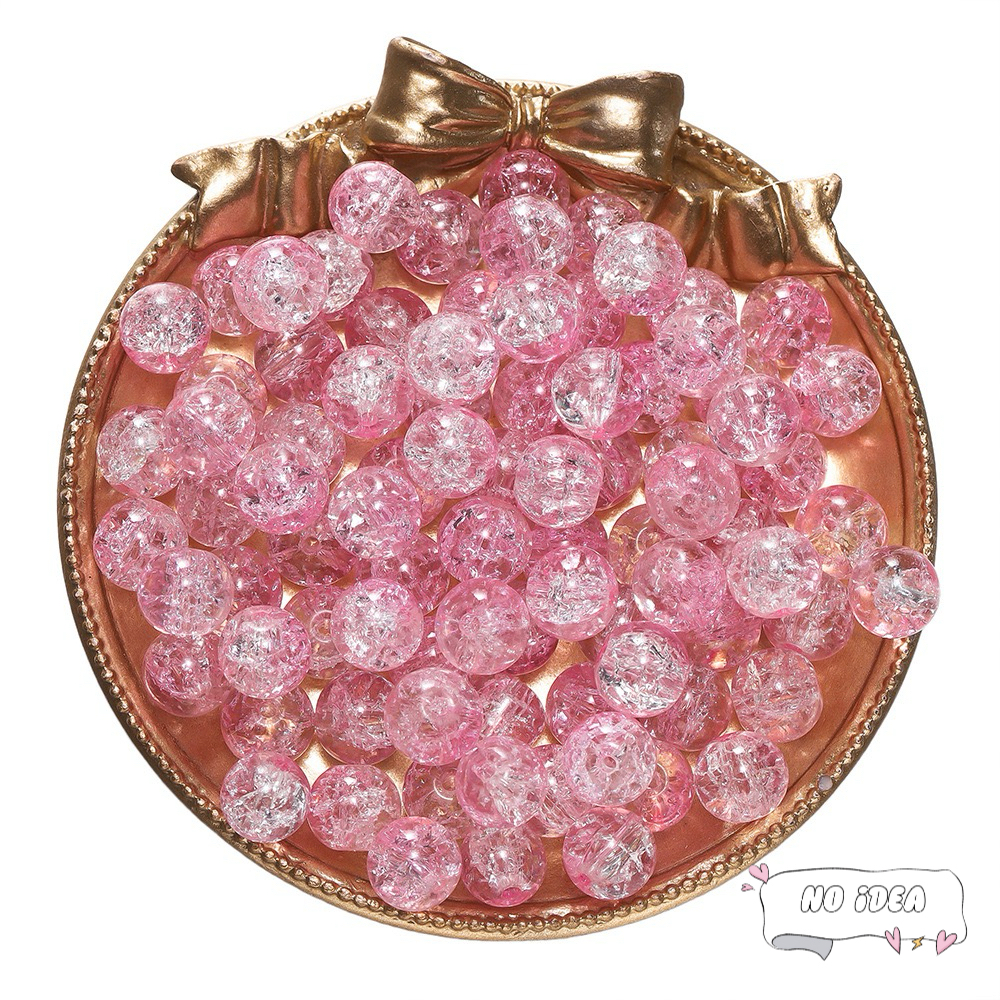 10mm Glass Beads for Jewelry Making - 50pcs Macrame Beads with 1.5mm Hole, DIY Craft Beads for Bracelets & Charms