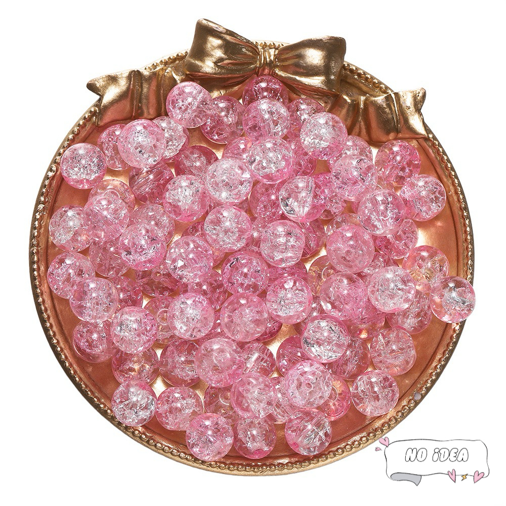 10mm Glass Beads for Jewelry Making - 50pcs Macrame Beads with 1.5mm Hole, DIY Craft Beads for Bracelets & Charms