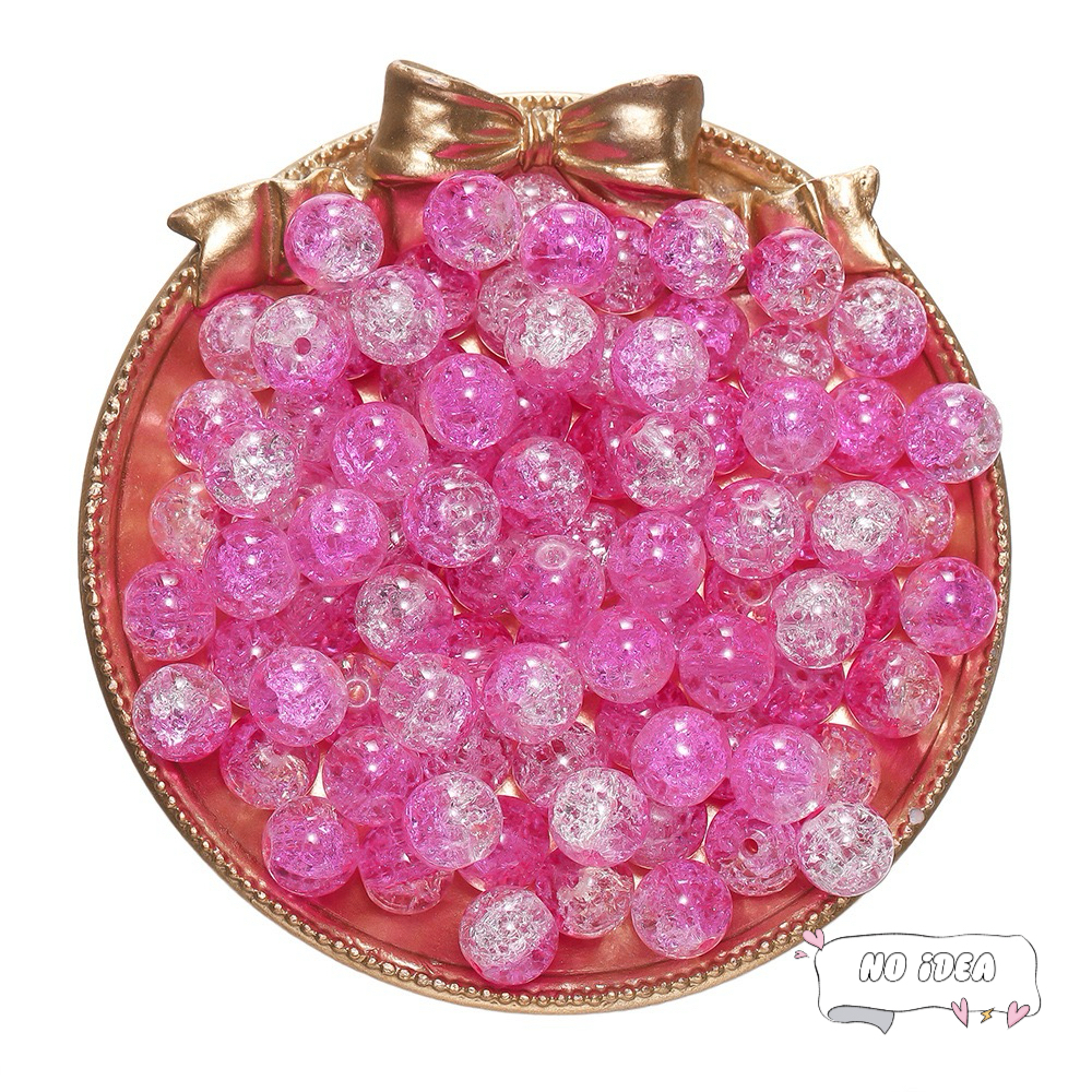 10mm Glass Beads for Jewelry Making - 50pcs Macrame Beads with 1.5mm Hole, DIY Craft Beads for Bracelets & Charms