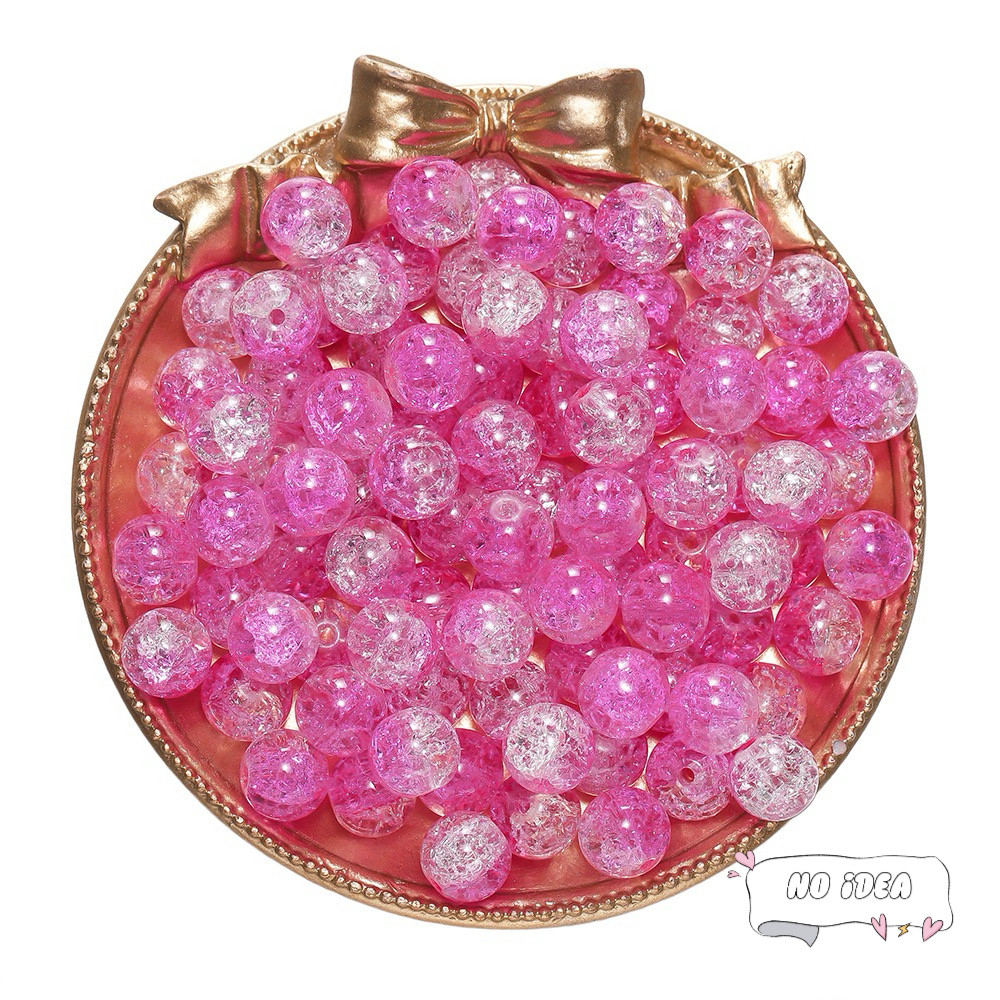 10mm Glass Beads for Jewelry Making - 50pcs Macrame Beads with 1.5mm Hole, DIY Craft Beads for Bracelets & Charms