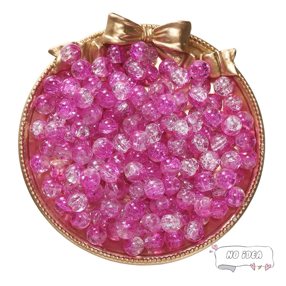 10mm Glass Beads for Jewelry Making - 50pcs Macrame Beads with 1.5mm Hole, DIY Craft Beads for Bracelets & Charms