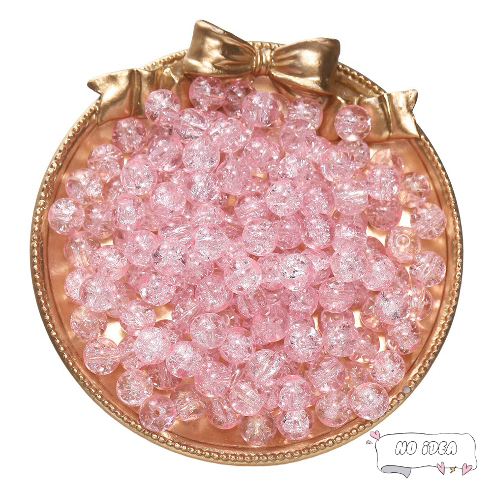 10mm Glass Beads for Jewelry Making - 50pcs Macrame Beads with 1.5mm Hole, DIY Craft Beads for Bracelets & Charms