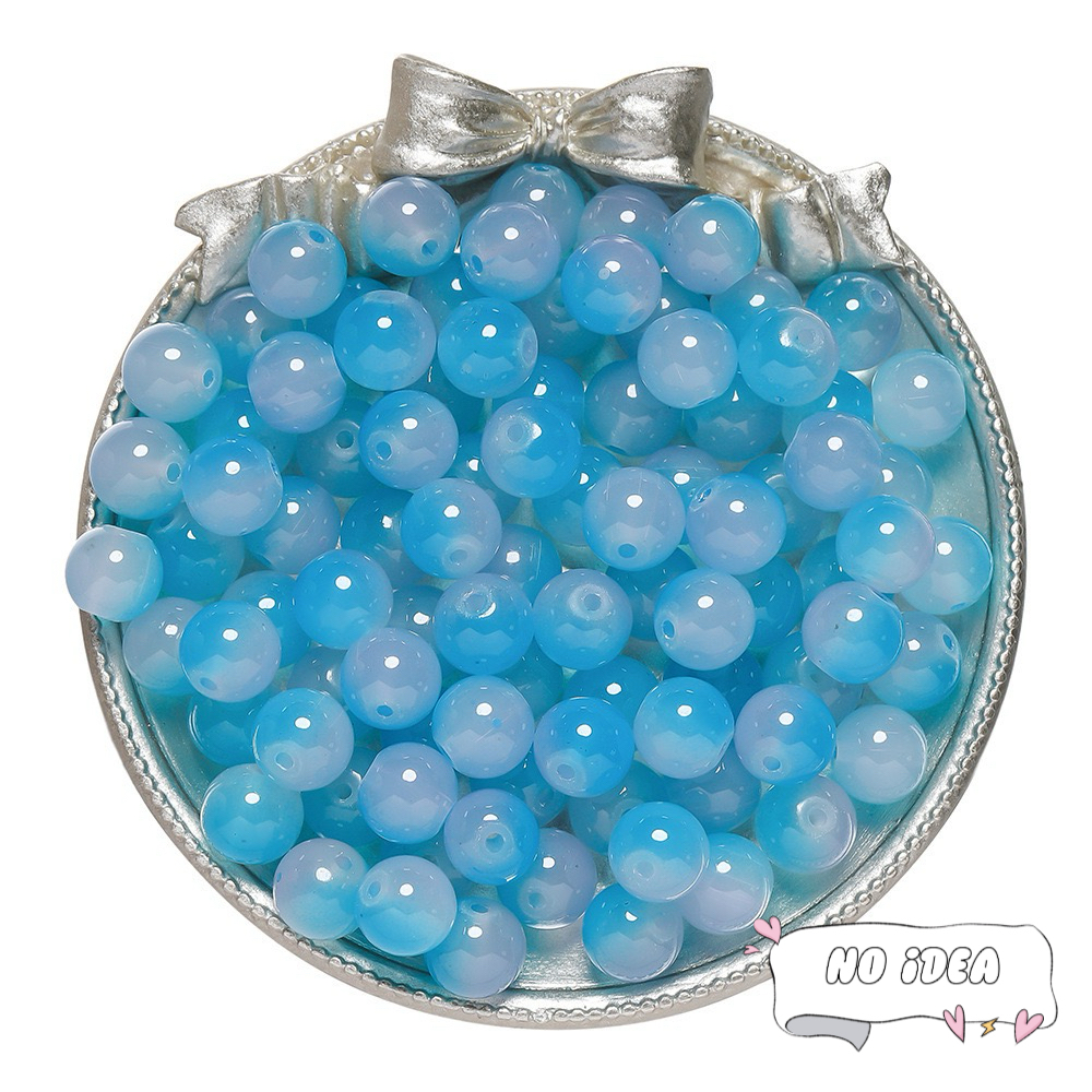 Vibrant 8mm & 10mm Glass Bead Mix - 50pcs Multi-Color Beads for Friendship Bracelets