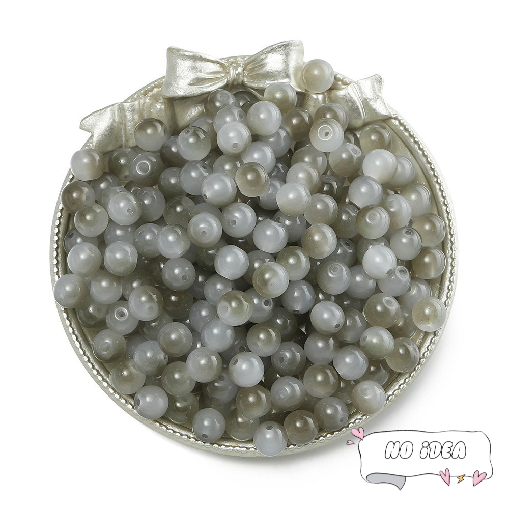 Vibrant 8mm & 10mm Glass Bead Mix - 50pcs Multi-Color Beads for Friendship Bracelets