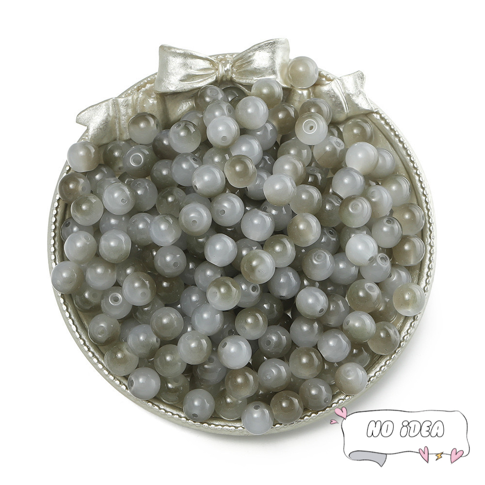 Vibrant 8mm & 10mm Glass Bead Mix - 50pcs Multi-Color Beads for Friendship Bracelets