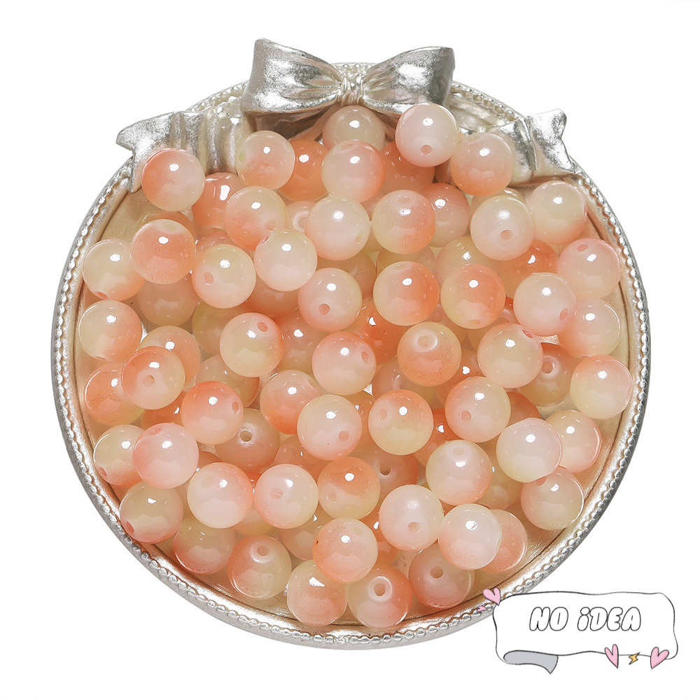 Vibrant 8mm & 10mm Glass Bead Mix - 50pcs Multi-Color Beads for Friendship Bracelets