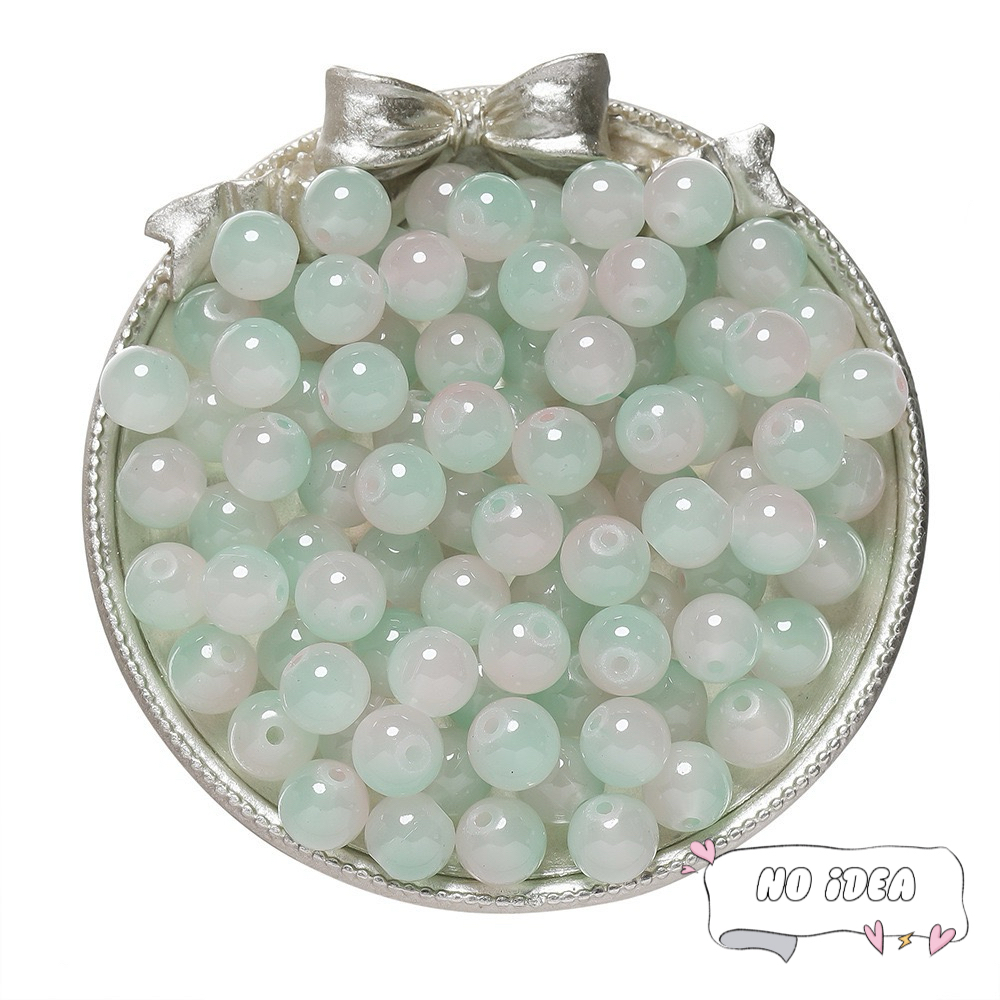 Vibrant 8mm & 10mm Glass Bead Mix - 50pcs Multi-Color Beads for Friendship Bracelets