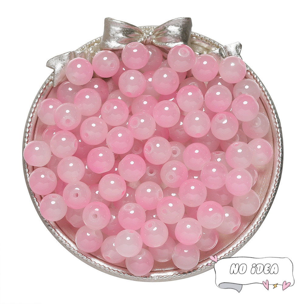 Vibrant 8mm & 10mm Glass Bead Mix - 50pcs Multi-Color Beads for Friendship Bracelets