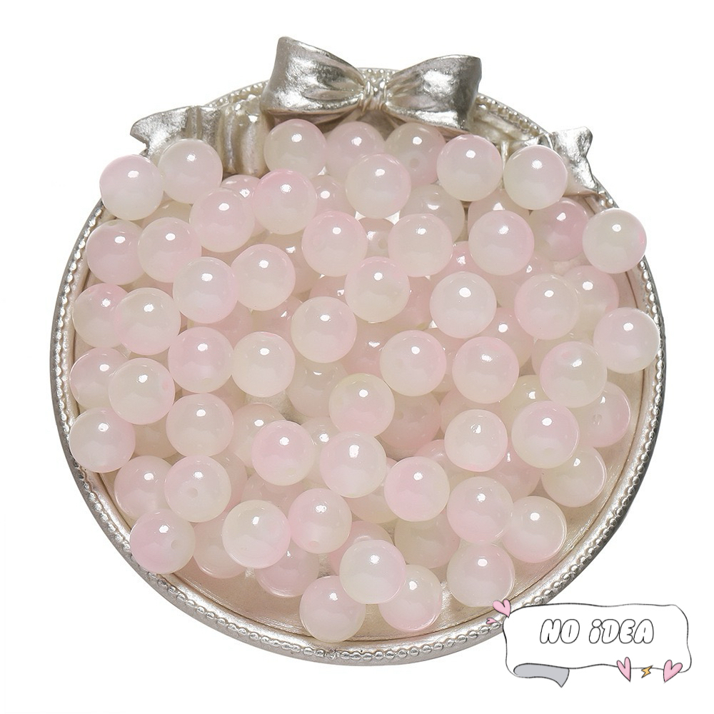 Vibrant 8mm & 10mm Glass Bead Mix - 50pcs Multi-Color Beads for Friendship Bracelets