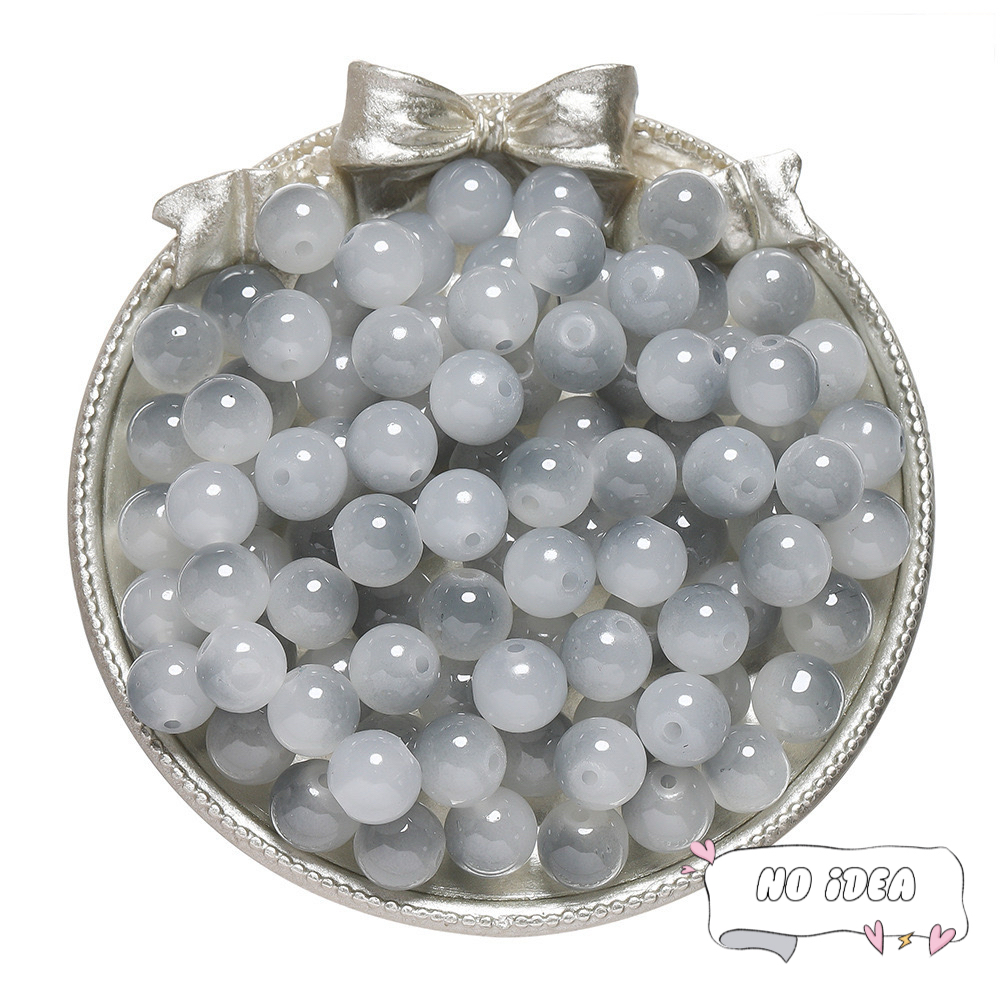 Vibrant 8mm & 10mm Glass Bead Mix - 50pcs Multi-Color Beads for Friendship Bracelets