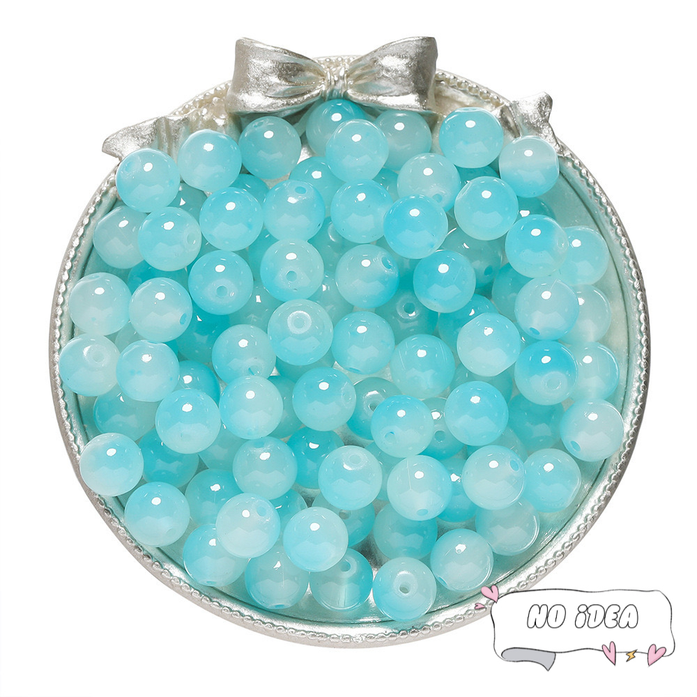 Vibrant 8mm & 10mm Glass Bead Mix - 50pcs Multi-Color Beads for Friendship Bracelets