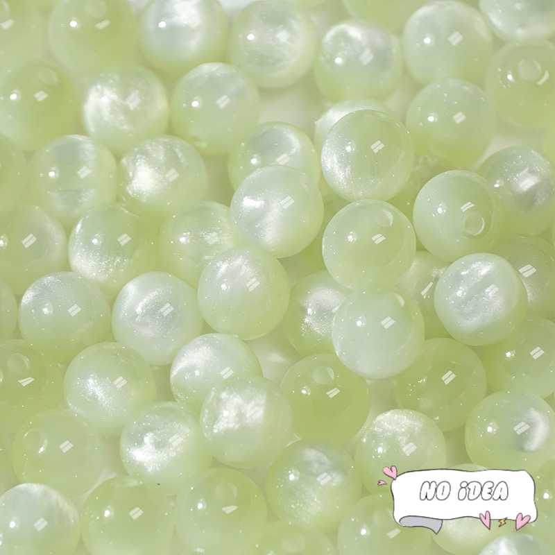 10mm Mysterious Cat's Eye Beads - 20pcs Iridescent Glass Beads for Aesthetic Jewelry