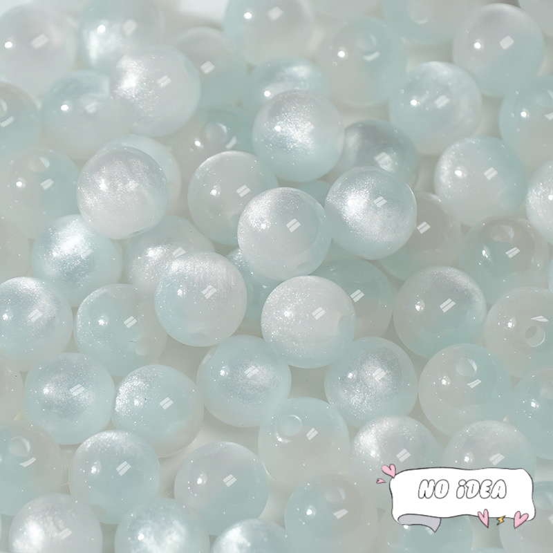 10mm Mysterious Cat's Eye Beads - 20pcs Iridescent Glass Beads for Aesthetic Jewelry