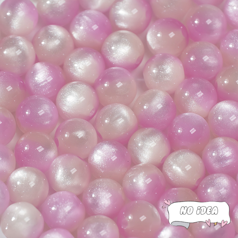 10mm Mysterious Cat's Eye Beads - 20pcs Iridescent Glass Beads for Aesthetic Jewelry